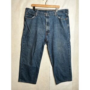 Levis 550 Relaxed Fit Jeans Mens 44x25 Medium Wash Blue Denim 5-Pocket hemmed